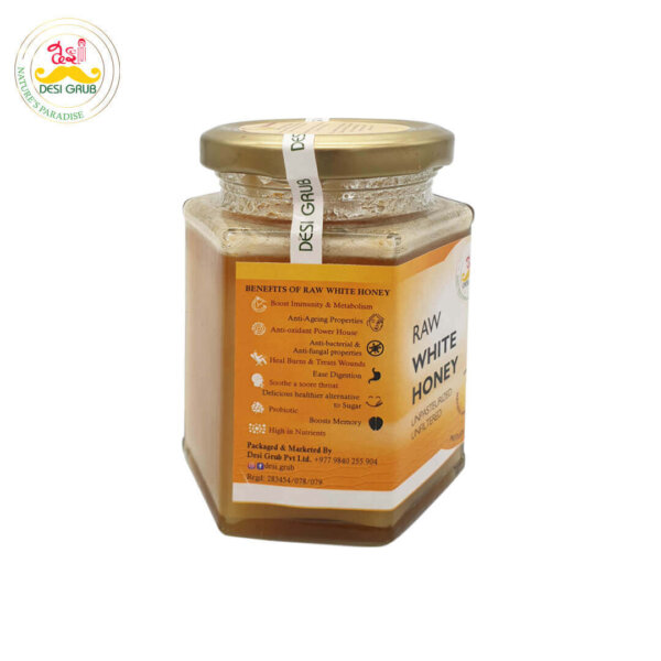 Desi Grub – Raw White Honey Unpasteurized Unfiltered