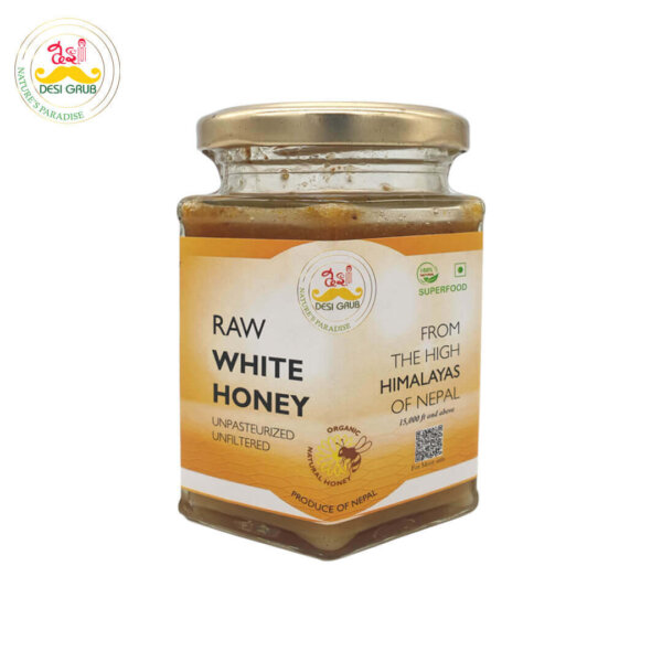 Desi Grub – Raw White Honey Unpasteurized Unfiltered