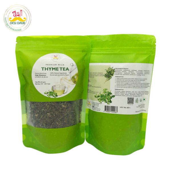 Desi Grub Premium Wild Thyme Tea | Himalayan Herbal Thyme Tea 60 Gms