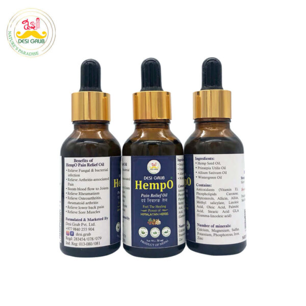 Desi Grub HempO Pain Relief Oil 30 ml | Himalayan Herbal Oil