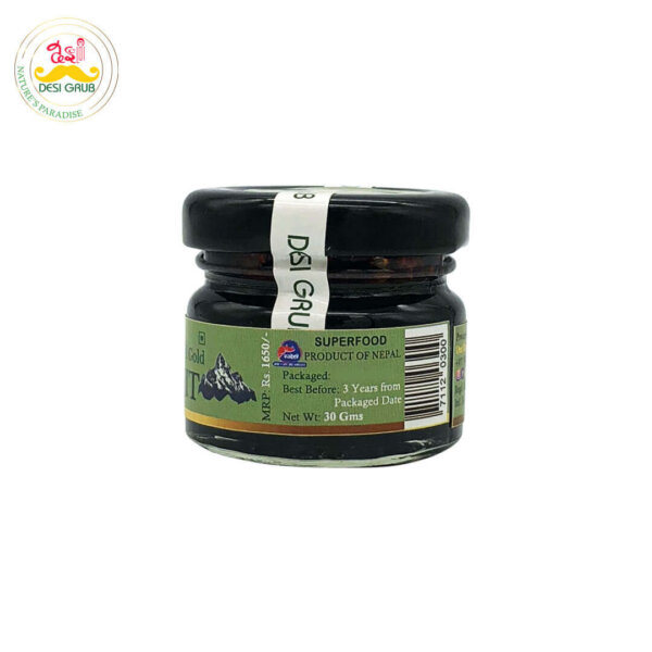 Desi Grub Herbal Gold Shilajit 30 Gms Fortified with Kamraj, Ashwagandha, Black Musli, White Musli and hellebores