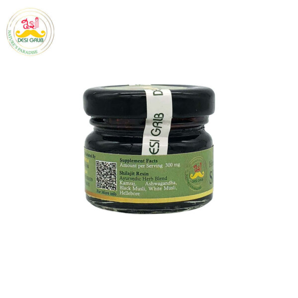 Desi Grub Herbal Gold Shilajit 30 Gms Fortified with Kamraj, Ashwagandha, Black Musli, White Musli and hellebores