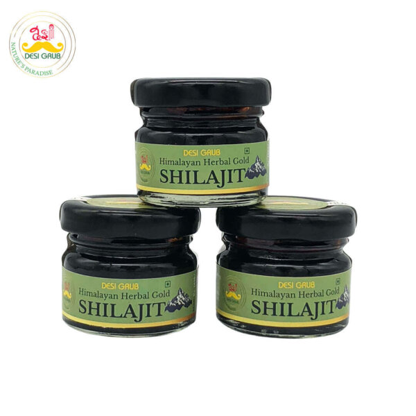 Desi Grub Herbal Gold Shilajit 30 Gms Fortified with Kamraj, Ashwagandha, Black Musli, White Musli and hellebores