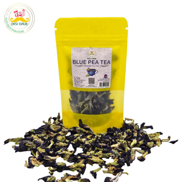 Desi Grub Blue Pea Tea | Butterfly Pea Flower Tisane 40 Gms