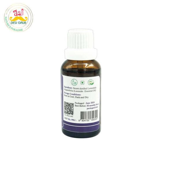 Desi Grub Lavender Essential Oil 30ml | Pure & Natural Relaxation Oil