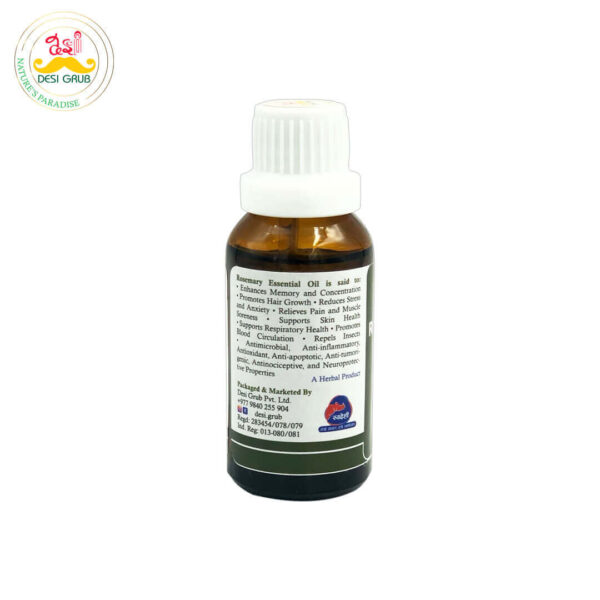 Desi Grub Rosemary Essential Oil 30ml | Pure & Natural Aromatherapy Oil