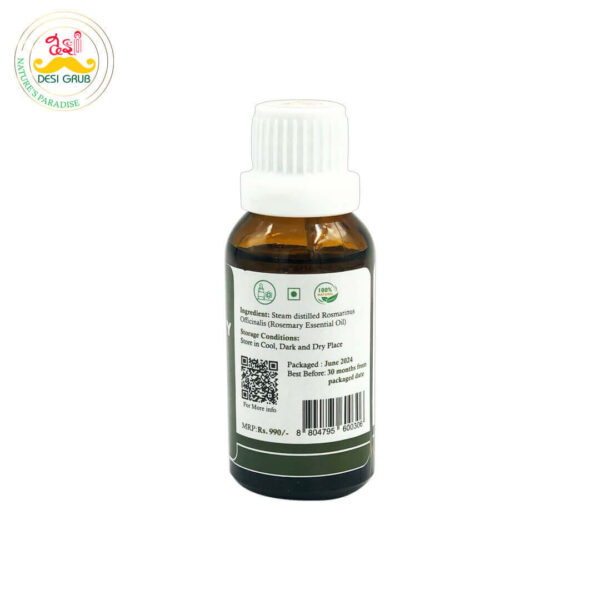 Desi Grub Rosemary Essential Oil 30ml | Pure & Natural Aromatherapy Oil