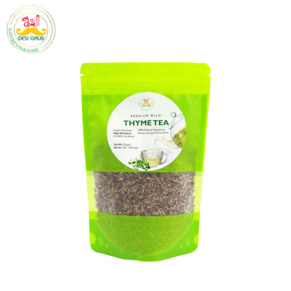 Desi Grub Premium Wild Thyme Tea 50 Gms: Himalayan Herbal Infusion