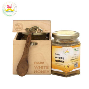 Desi Grub Raw White Honey Wooden Gift Box | Pure Honey from the Himalayan Wilderness