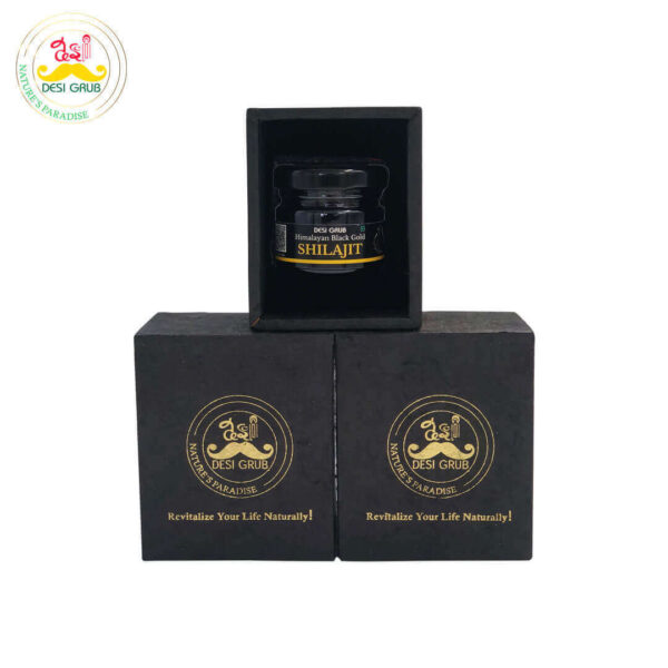 Desi Grub Black Gold Shilajit 30 Gms Gift Pack Nepali Paper Box